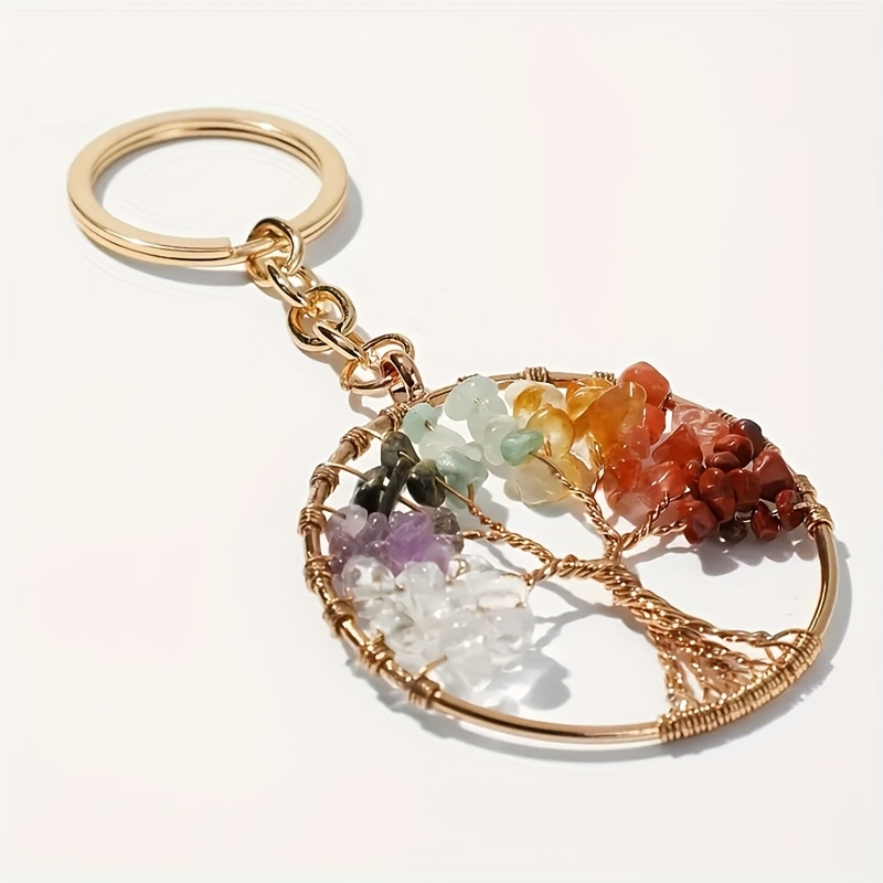 TEMU 1pc Tree Of Stone Keychain - Alloy Pendant, Suitable For Wallets, Bags, And Backpacks | Perfect Christmas Gift