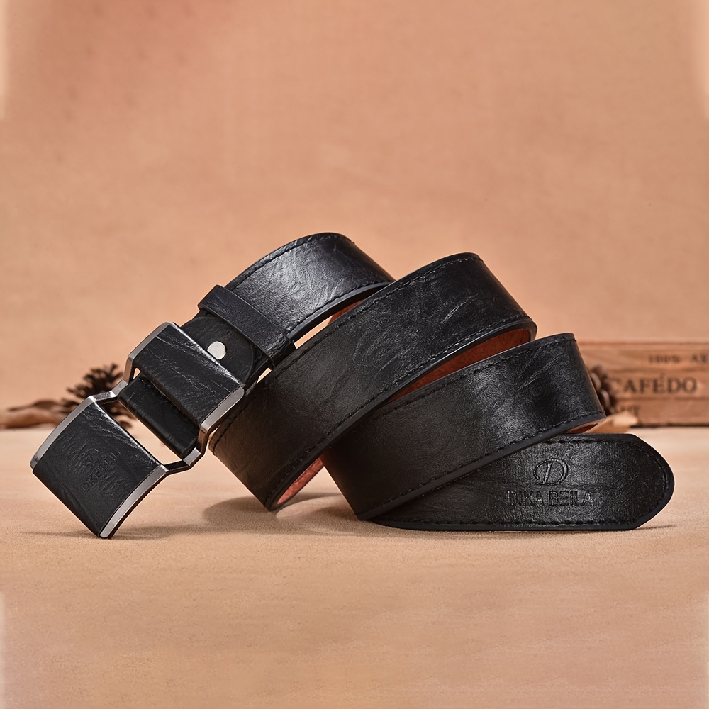 1pc New Belt Men's Smooth Buckle Business Casual Waistband Korean Style Fashion Youth Male Trouser Belt