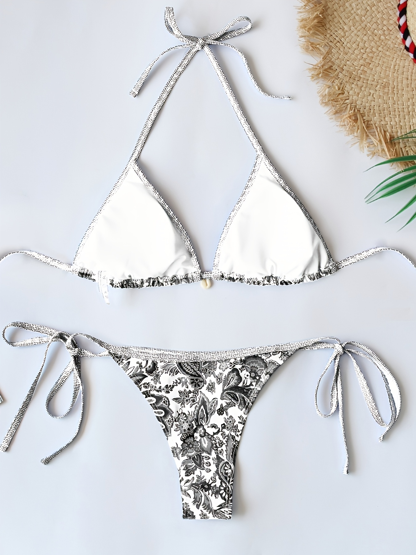 Blue and White Porcelain Women's Fashion Bikini Swimsuit