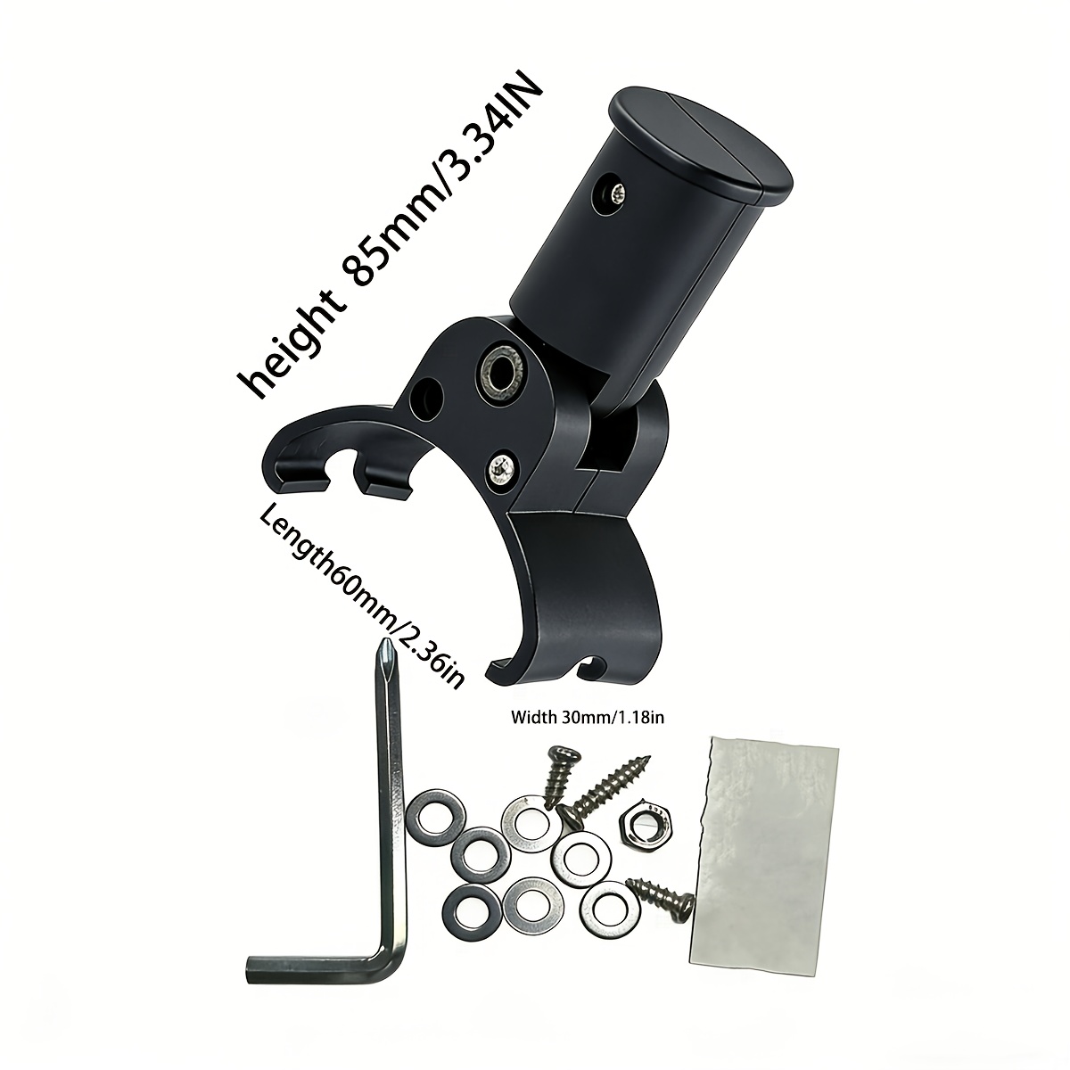 Suport pentru Stop Spate pentru Trotinetă Electrică, Clema C Universală Montabilă pe Tub de 30mm, Suport Reglabil pentru Stopul Trotinetei pentru Xiaomi, Segway, Ninebot, Accesoriu de Înlocuire Ușor de Instalat pentru Siguranța la Conducerea Nocturnă, Accesorii Speciale pentru Trotinete
