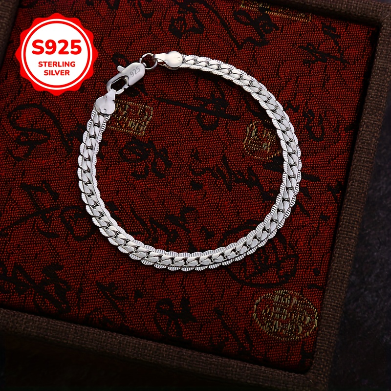 

Sterling Silver S925 Vintage Twist Bangle, 5g Lightweight Fashion Bracelet For Daily And Party Wear, Jewelry Accessory