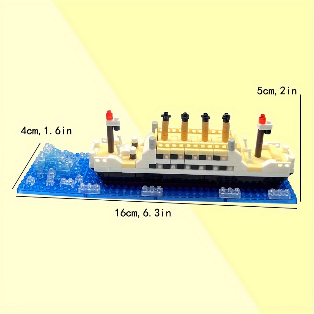 1878pcs Titanic Building Blocks Diy Iceberg Boat Model Assembled Buillding  Block Toys Small Building Blocks Birthday Gift Halloween Thanksgiving  Christmas Gift Decoration Gifts Birthday Gift Christmas Halloween New Years  Gifts Gift Friends 