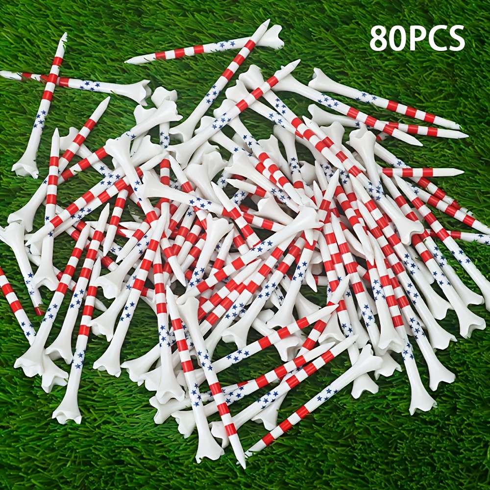 TEMU Tees de golf en plastique durable, réduisent l'abrasion, effet de rétro-friction, réutilisables, support de tee, tee pour débutants T83Mm