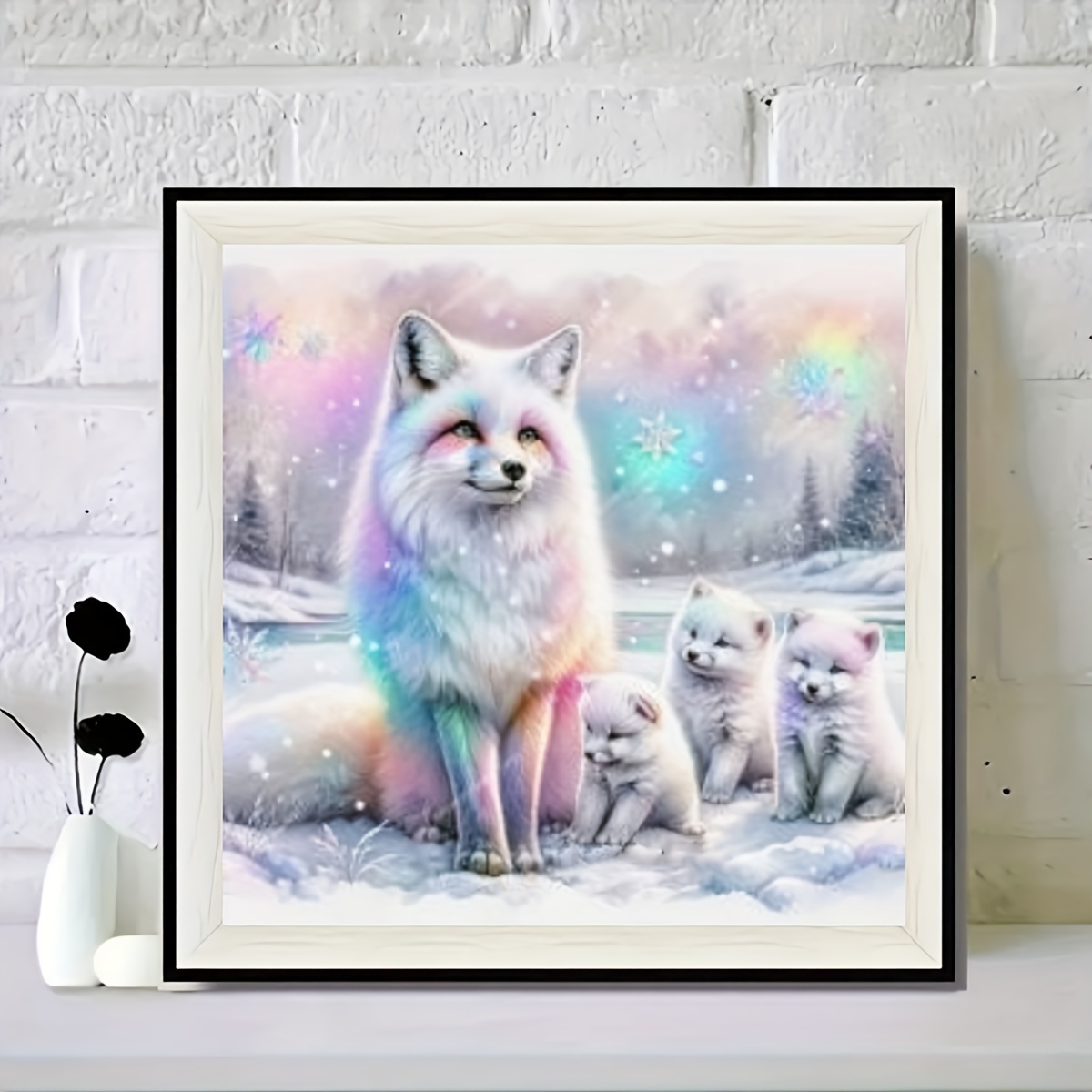 

Cute Beautiful Little Fox Diamond Art Painting Tool For Adults, 5d Diy Diamond Art Tool For Beginners, Round Full Diamond Gemstone Painting Art Decoration Gift For Home Wall.