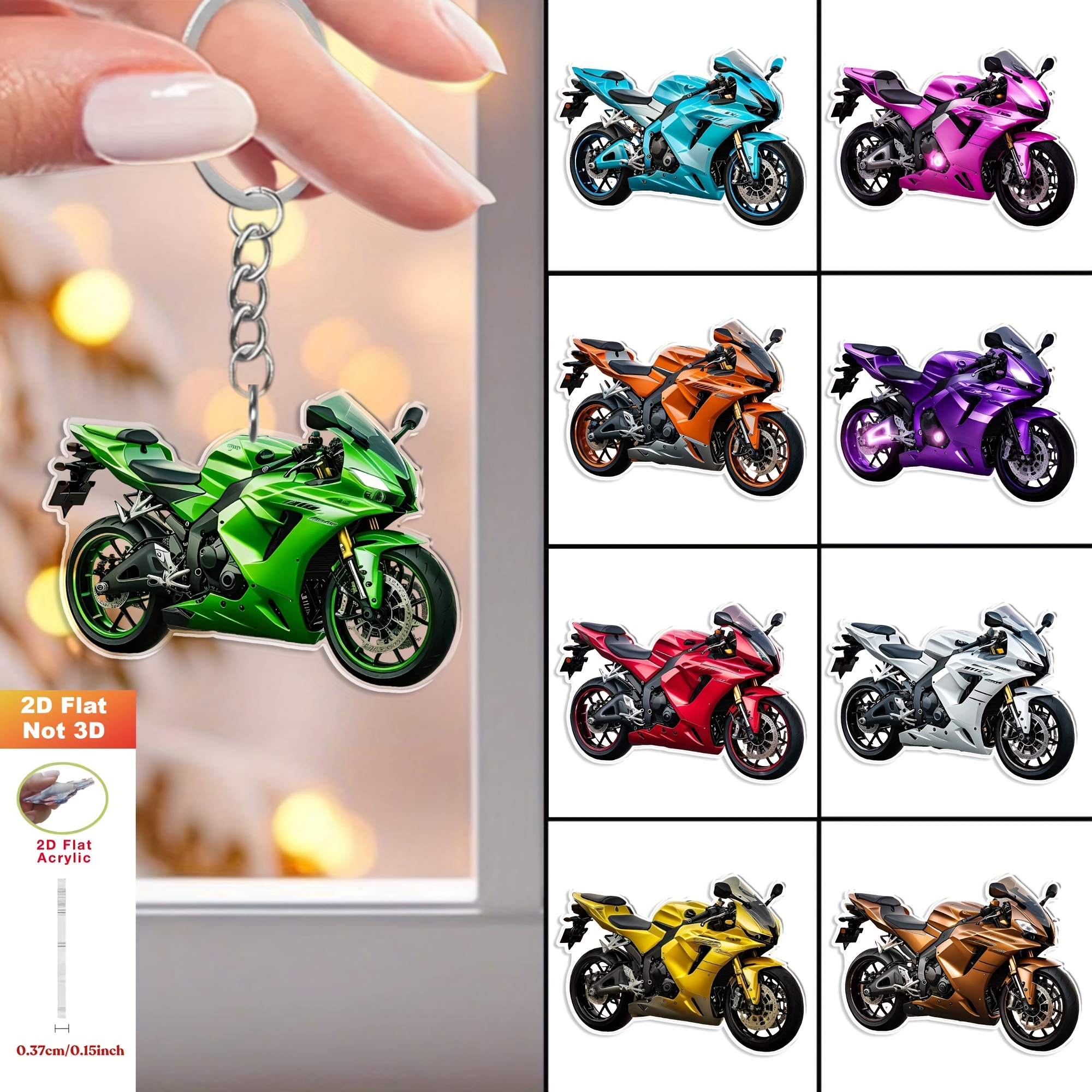 Personalized Acrylic Keychain For Men Bikers, Motorcycle Trike Lovers