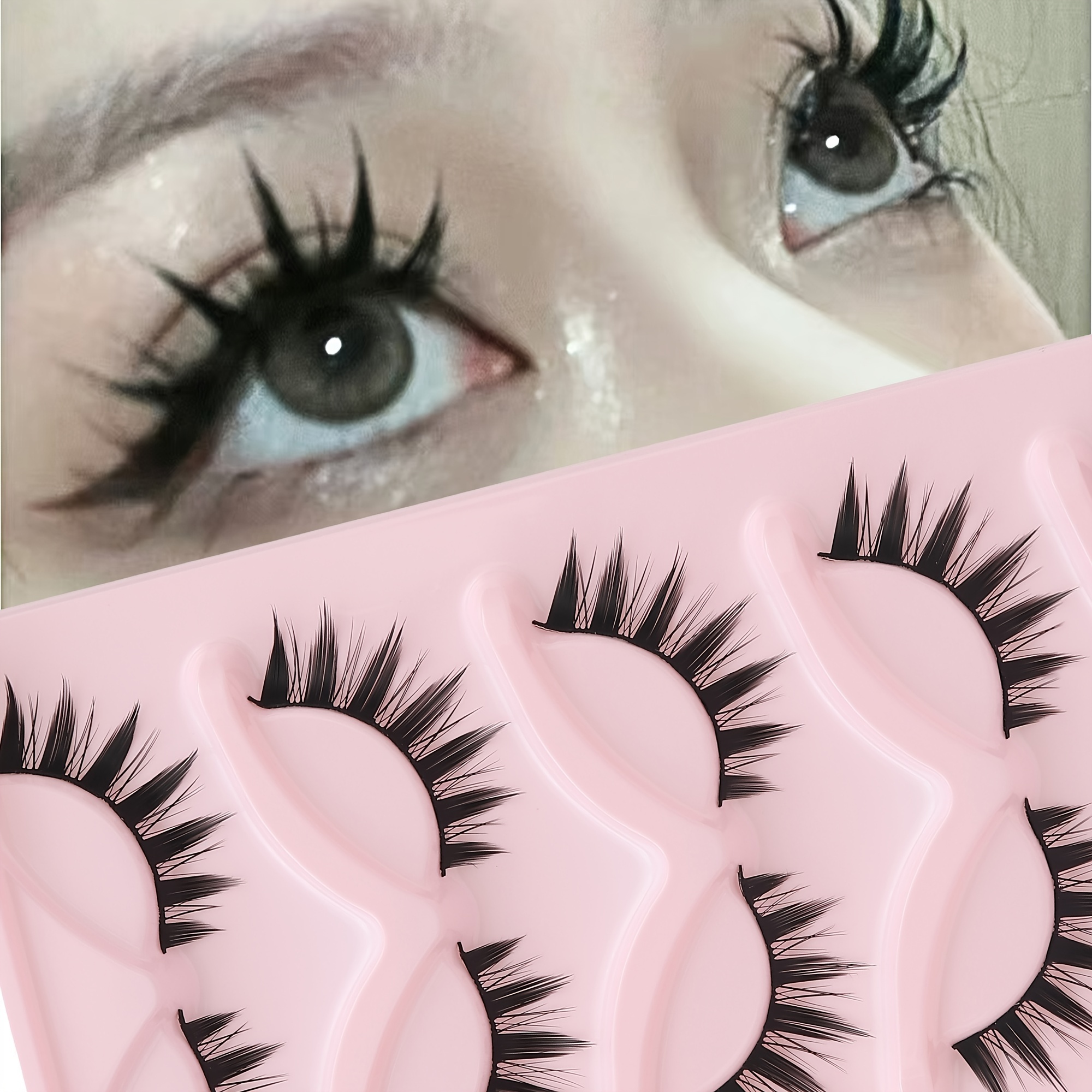 

Anime Cat Eye Fluffy Lashes, Multi-pair Set, Reusable D , Extra Thick 0.05mm, Versatile Lengths 6-15mm, Professional Makeup For Cosplay And Stage, , Easy Application For Beginners