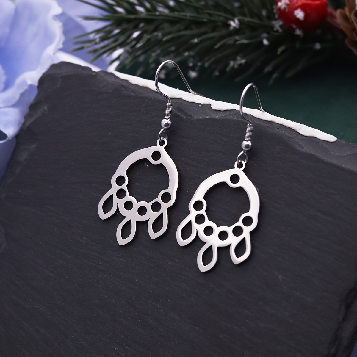 Women's Teardrop Drop Earrings, Boho Tribal Ethnic Style