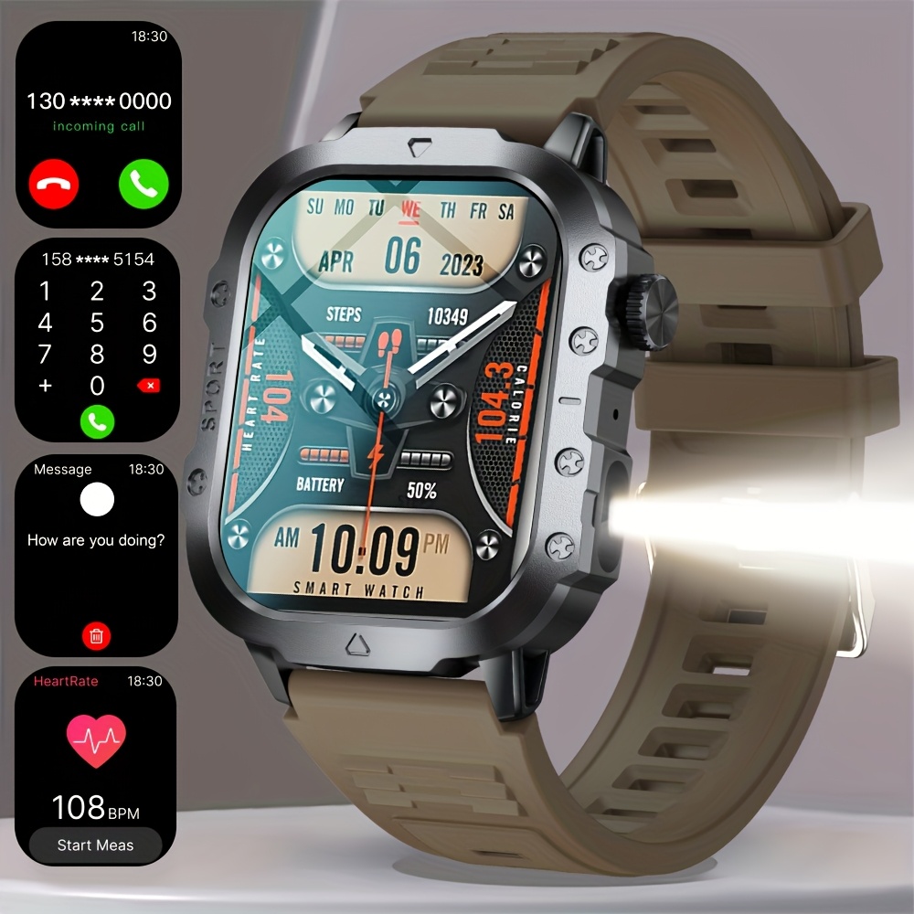 Gwenland 2025 Sport Watch - 2. 01" Display, Wireless Call, Multi-sport , Message Push, Remote Photo, Music Control, Alloy Body, Usb Rechargeable, Ideal Gift For Outdoor Adventure Enthusiasts