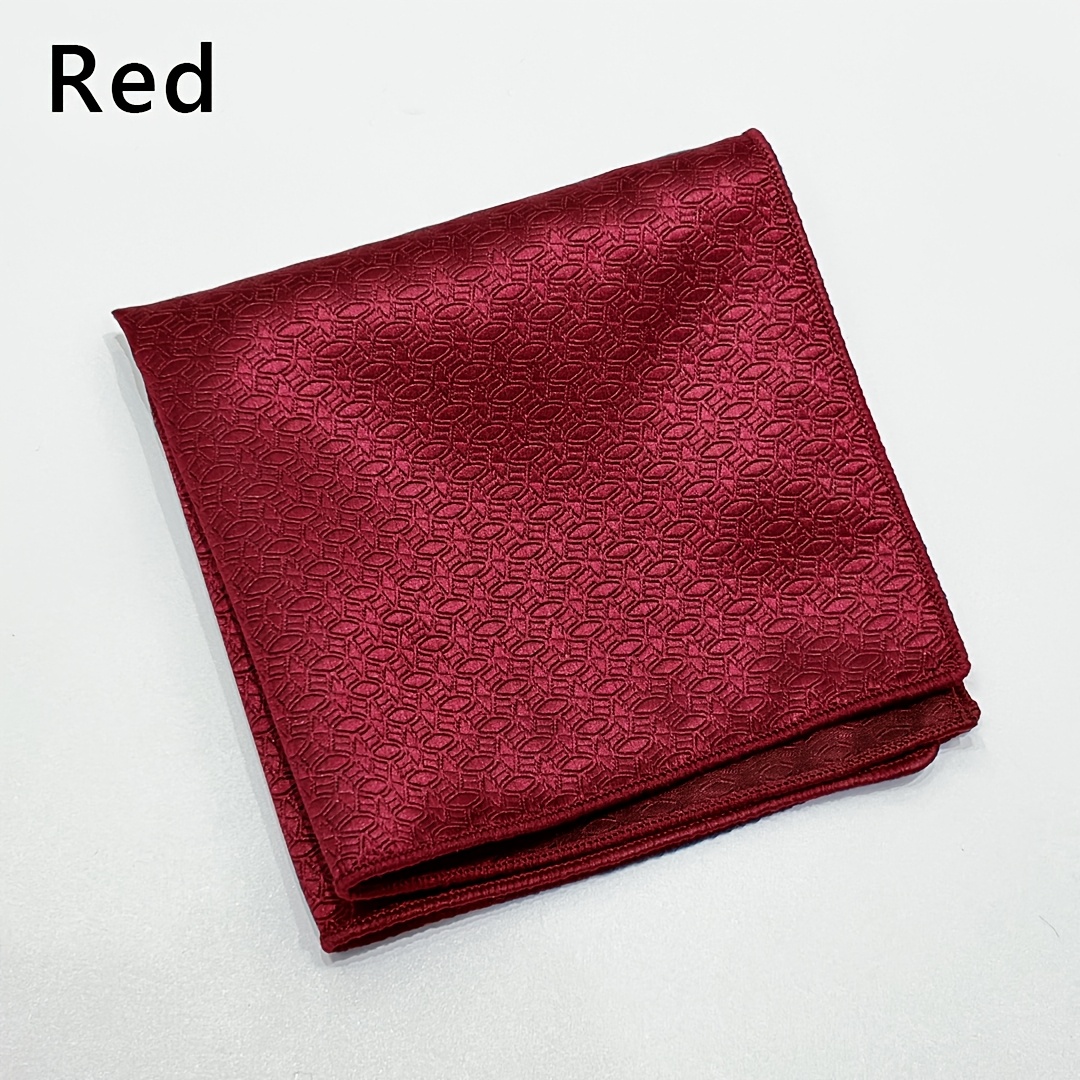 Solid Colors Men's Pocket Square, Elegant Suit Accessories