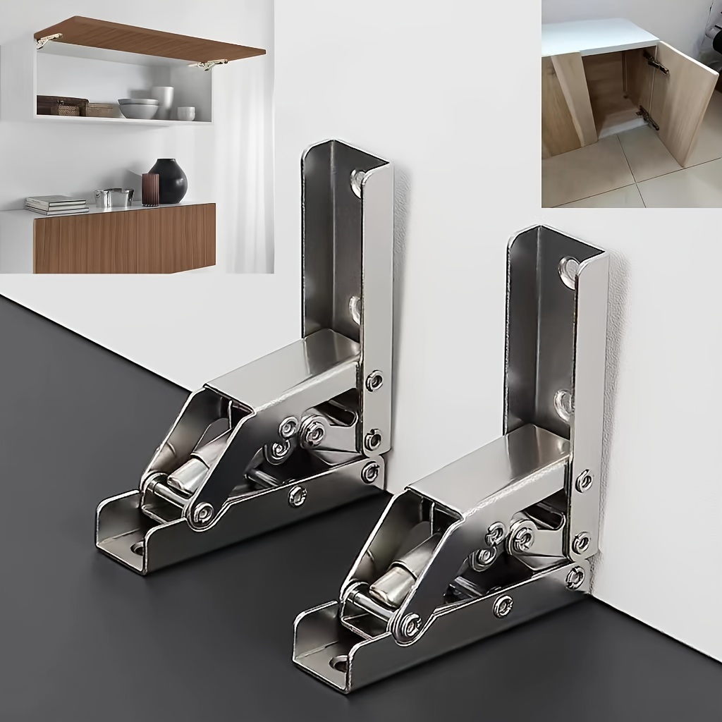 

2pcs 90-degree Slot-free Folding Long Strip Countertop Support Flip Door Installation Folding