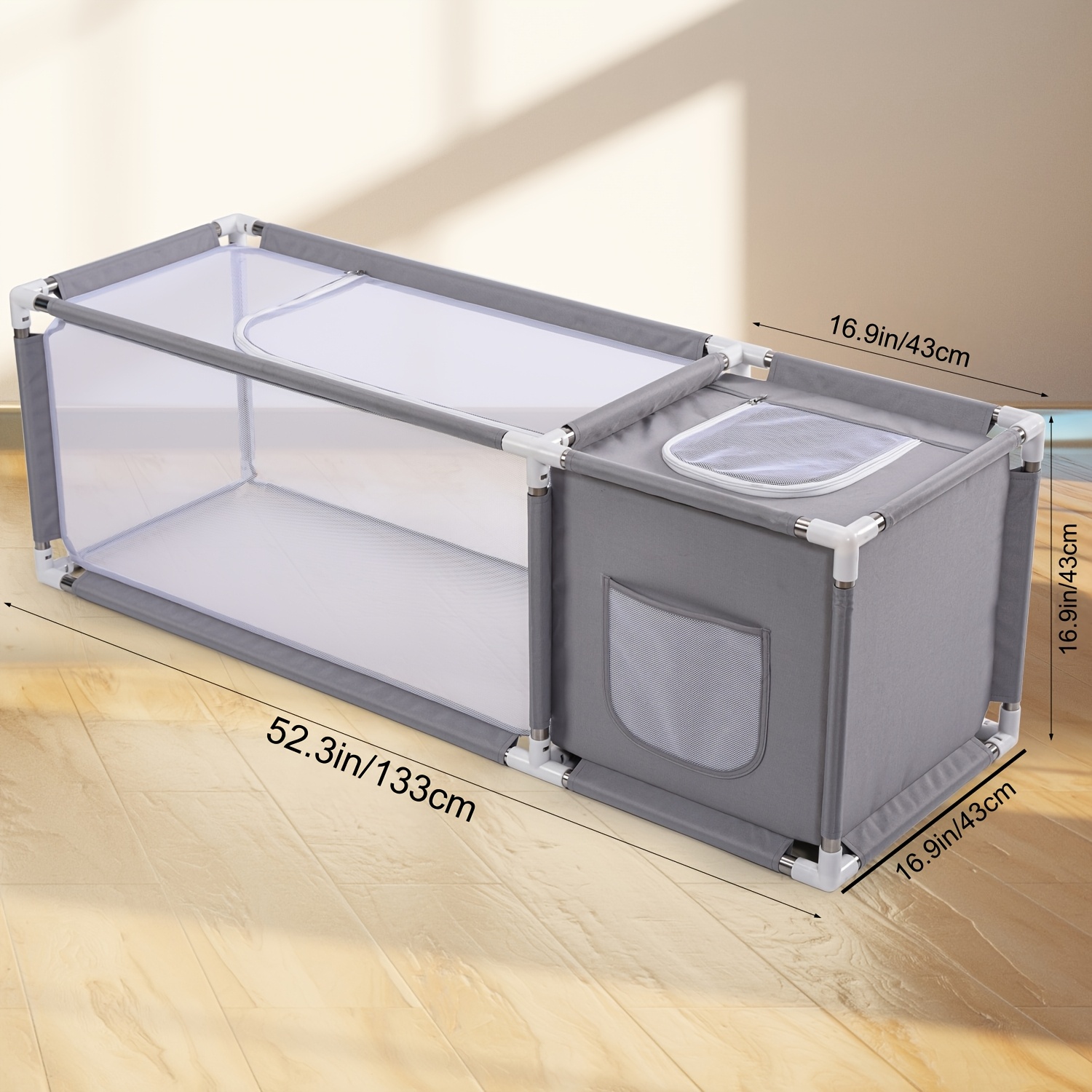 Small Pet Cage with Skylight, Spacious and Well-Ventilated