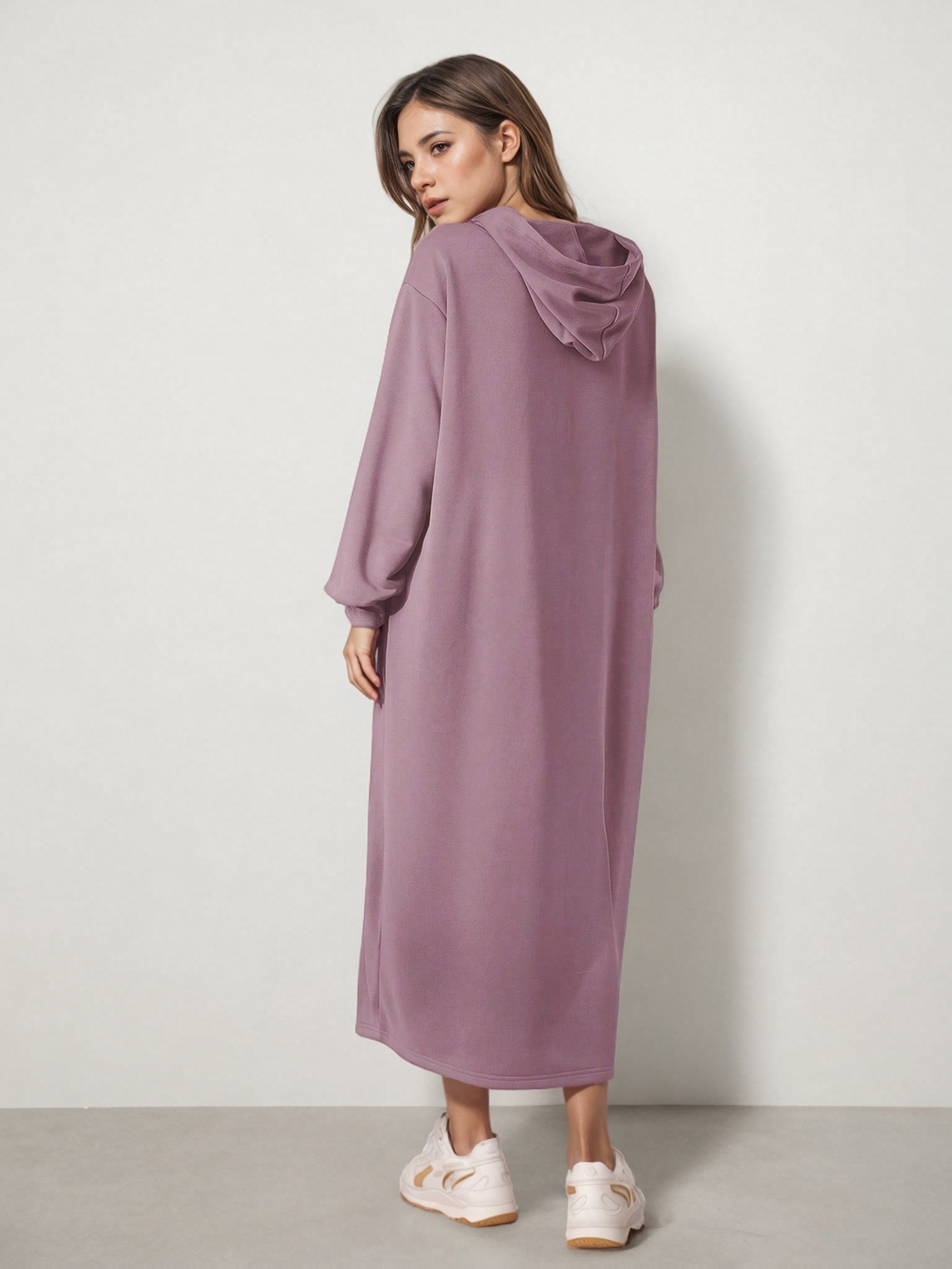 y2k fashion casual hoodie maxi dress soft comfortable loose - Temu Oman