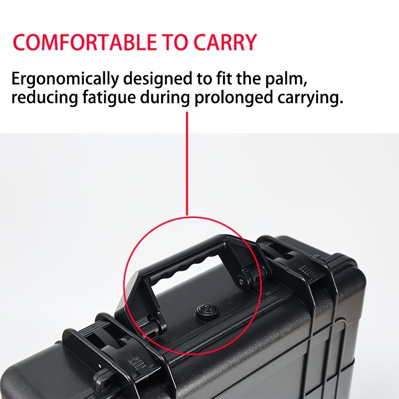 dji   4   storage case scratch resistant durable pvc   protective box with multi functional organizer ergonomic handle secure closure for 3 camera   black   storage case   scratchresistant material Product details 5