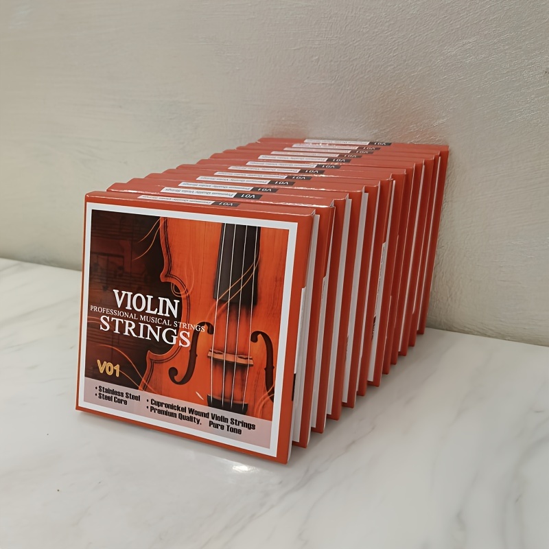 

Set V01- Steel Bare Strings With High Steel And Winding Strings (g-d-a-e) For 4/4 3/4 1/2 1/4