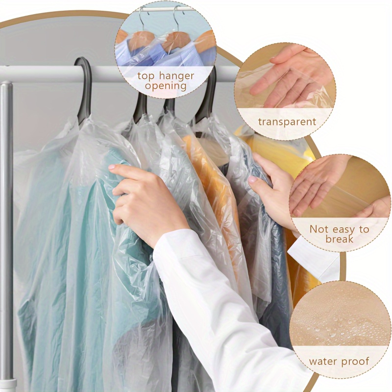 Clear plastic storage bags for clothes sale