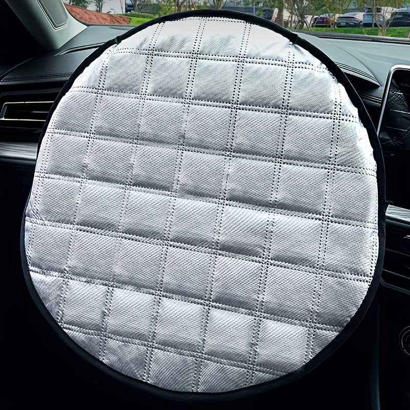 Image of Suitu Portable Car Steering Wheel Sun Shade - For All Cars, Suvs & Trucks, Glare & Shield, Lightweight Sun Visor Shield Suitable For All Vehicles, , Compact Storage For Driving