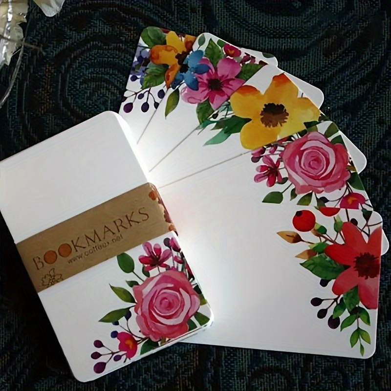 

50pcs Blank Diy Flower Word Card Memo Blank Small Card