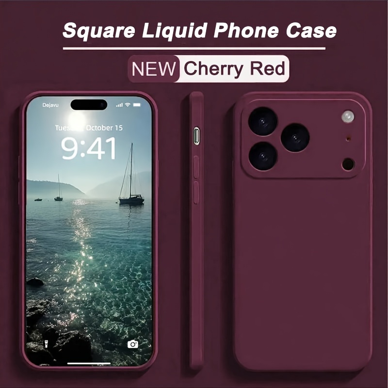 TEMU Coque de téléphone - Coque de téléphone : Coque de protection liquide pour iPhone 18 Pro Max, 17 Pro Max, Protection complète, Doublure en