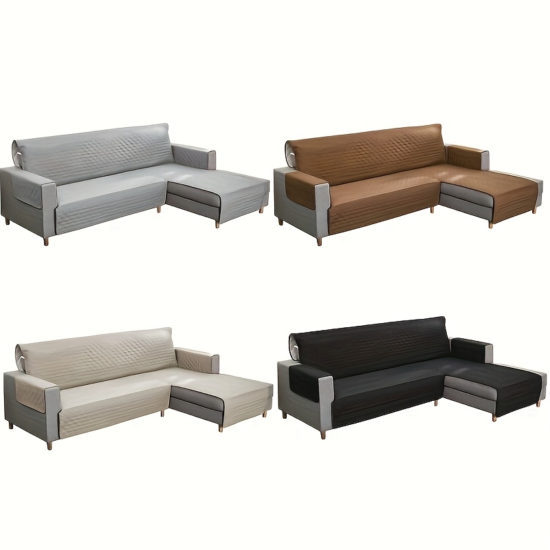 Sectional Couch Covers With Ties Waterproof L Shaped Sofa Slipcover  Reversible Chaise Lounge Cover For Sectional Sofa Cover For Pets