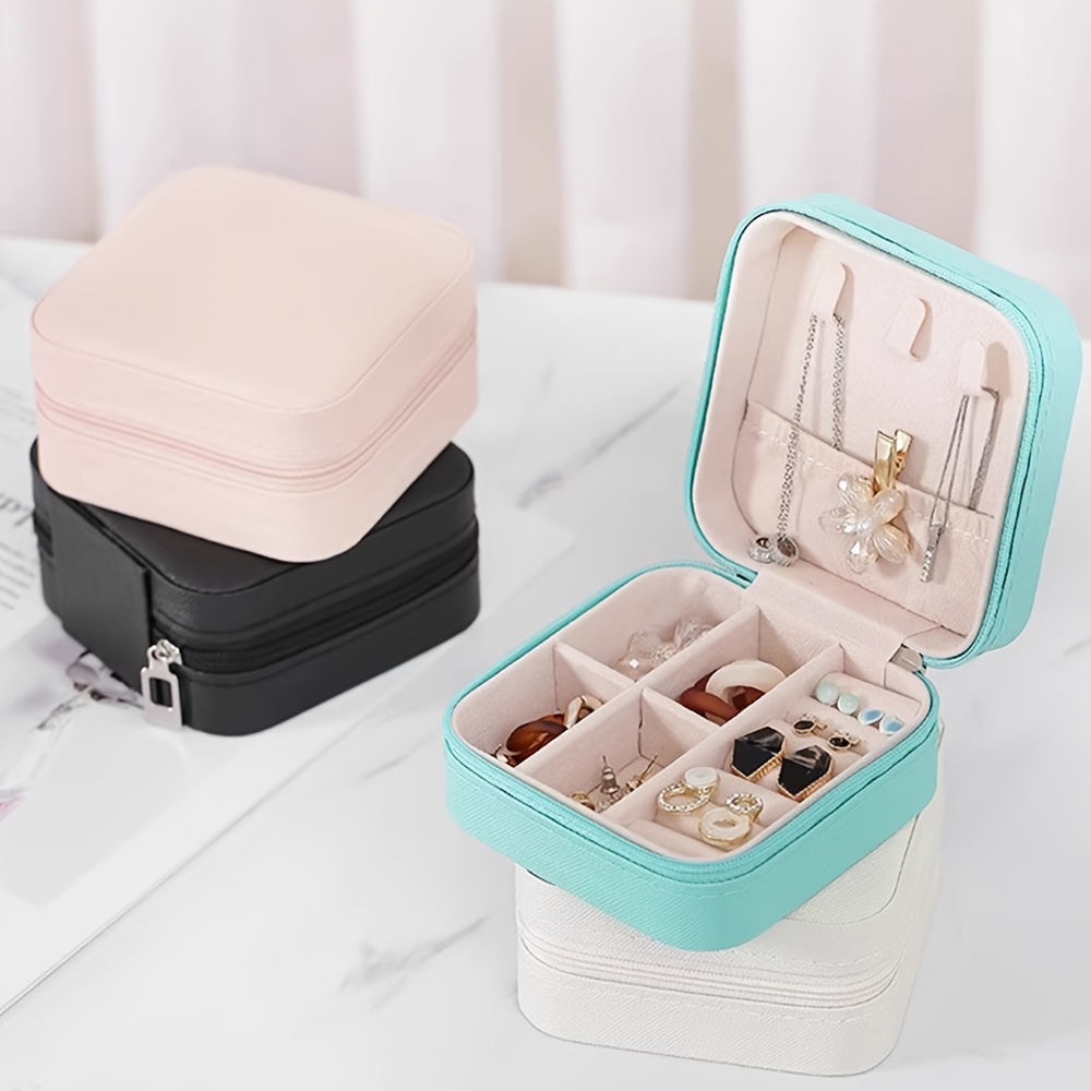 

Luxury Double-layer Jewelry Organizer - Large Capacity Ring & Earring Storage Box, , Valentine's Day Gifts, Portable Display Case