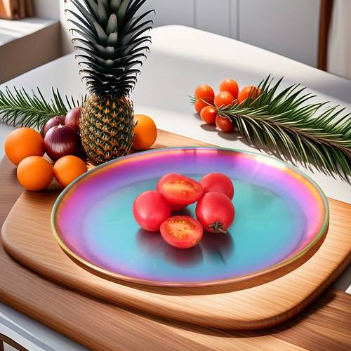 4pcs colorful stainless steel dinner salad plates set 9 1 round unbreakable reusable dishwasher safe for camping everyday use