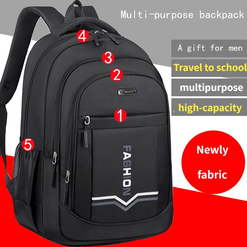 

Large Capacity Business Laptop Backpack, Suitable For High School And College Students, Ideal For Casual Outings, Random Zipper Direction