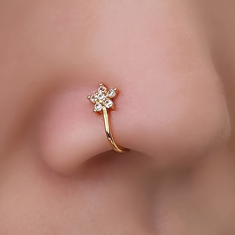 1 Exquisite Hip--shaped Earring, Anti-allergy, Easy For Women To Wear, Non-perforated Nose Accessory, Daily Vacation Accessory, , Elegant And Fashionable, High-quality