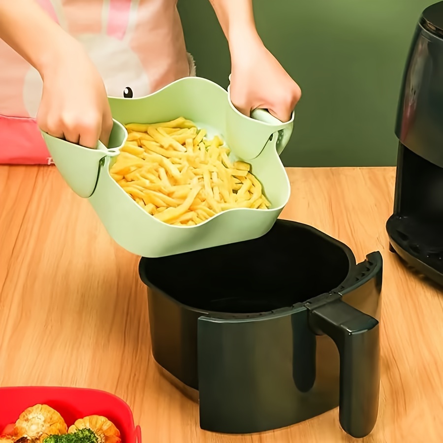 1pc multifunctional silicone air fryer   reusable air fryer silicone pot accessory compatible with air fryer ovens details 3