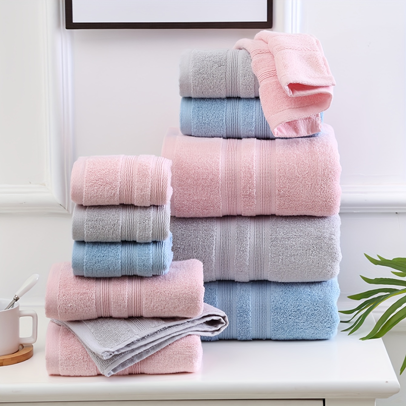 3pcs premium bath linen set 1 square towel 1 bath towel 1 hand towel soft absorbent cotton shower towel set ideal for both men and women bathroom supplies home supplies