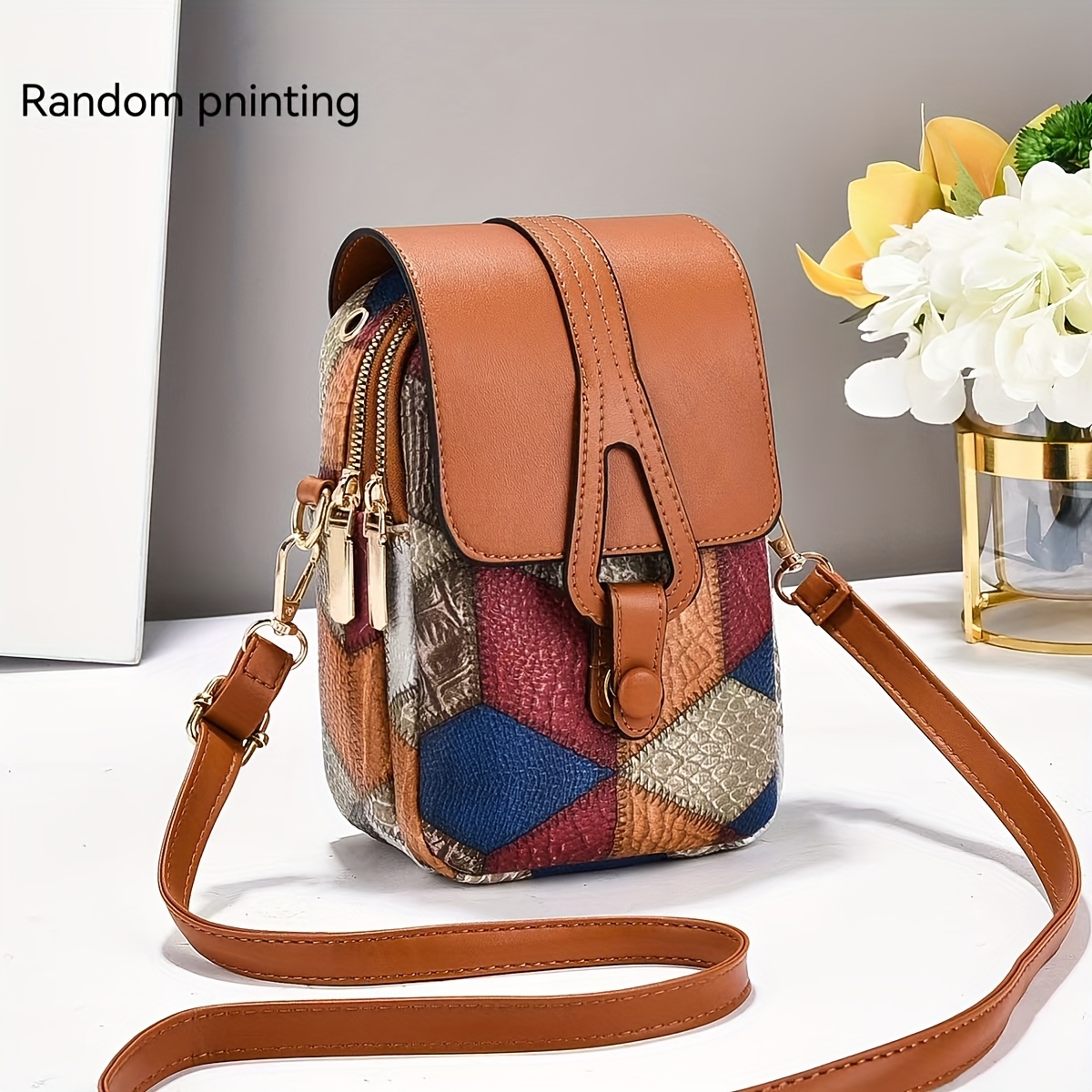 2025 Mobile Phone Bag Women's Body Single Shoulder Bag Lightweight High-end Feel Personalized Practical Lightweight Large Capacity Classic Versatile Trendy Mini Small Bag Random Painting