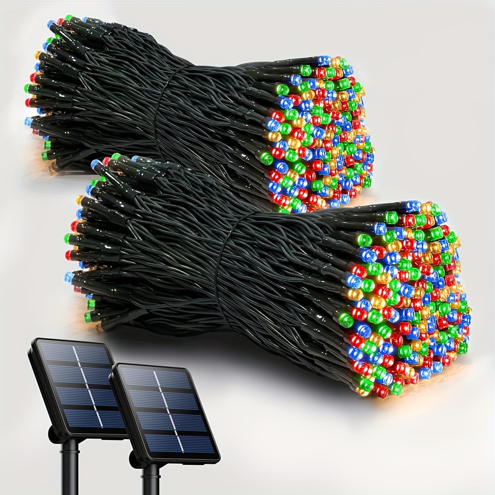 TEMU 1/2pack 80ft Solar Led Christmas Lights, Day Decorations Lights July 4th Decor Led String Fairy Lights Waterproof Ip65 Outdoor Led Tree Lights
