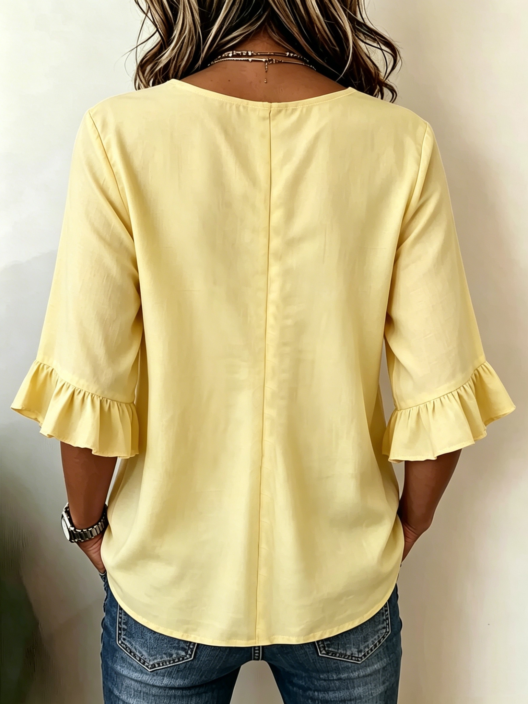 casual   sleeve blouse womens elegant daily   top