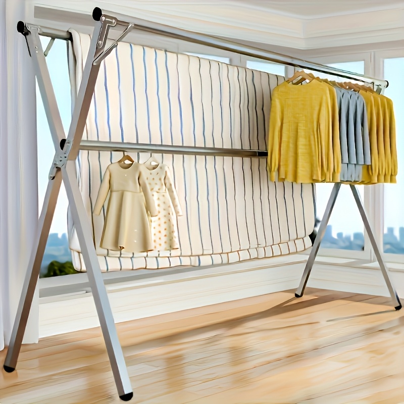 

X-shaped Folding Hanger - Sturdy Metal, & Portable For Home Storage