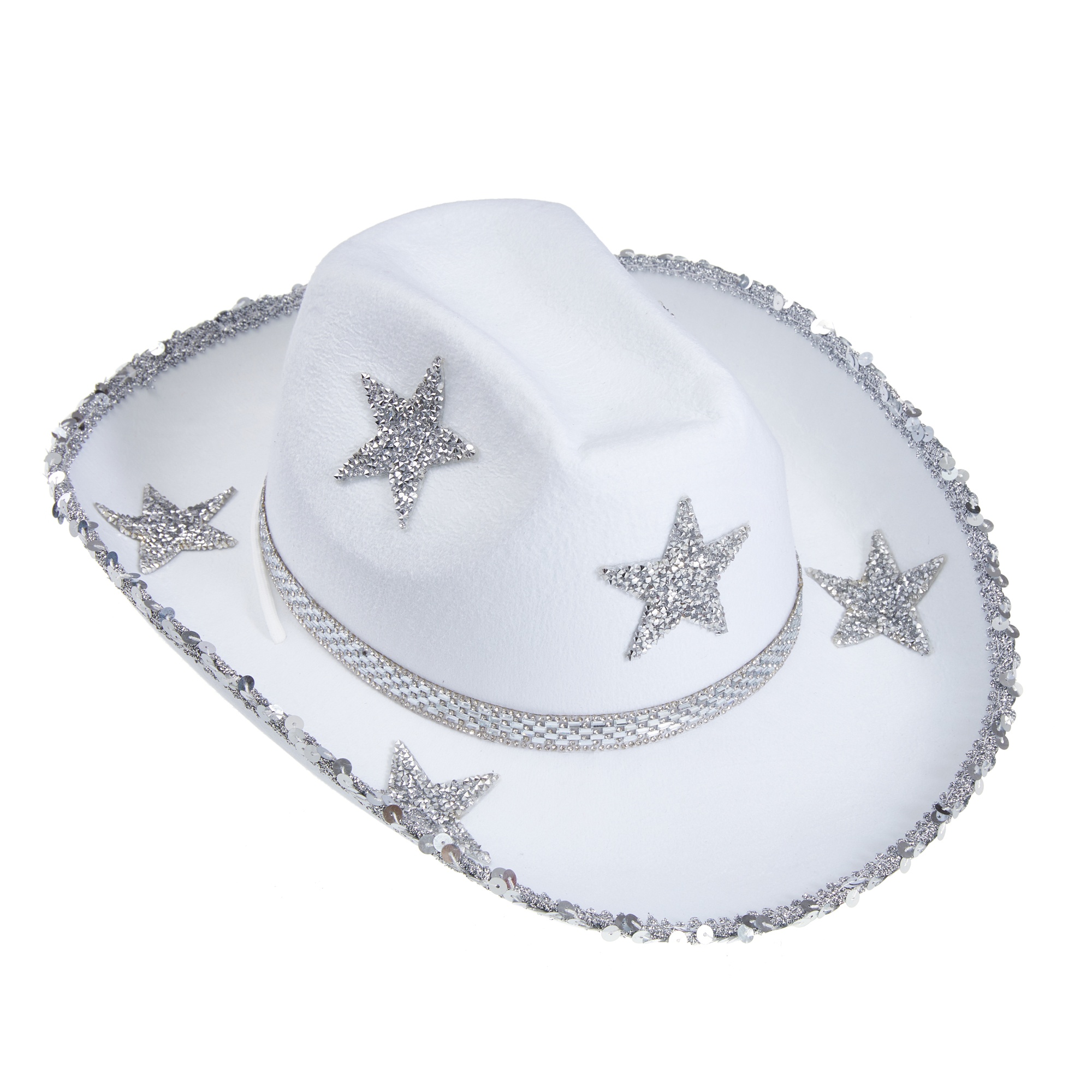 white cowgirl hat western cowboy hats wide brim - Temu display picture 2