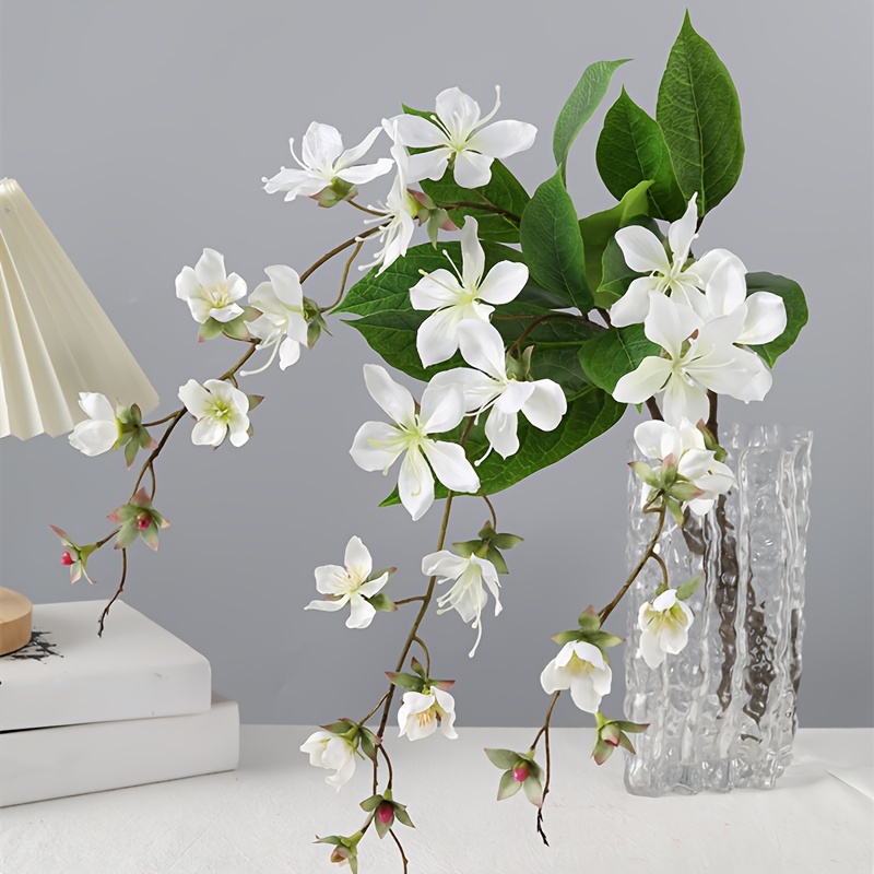 

Set Of 3 Stylish Flowers With Hanging : Artificial Jasmine For Decorating Living Rooms And Bedrooms, Wedding Arrangements, Floral Decor, As Well As For Hotels And Cafes.