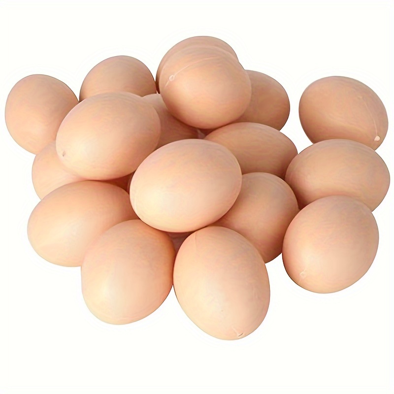 

10pcs Plastic Fake Eggs For Diy Easter Crafts, Painting & Decorations - Realistic Simulation Eggs