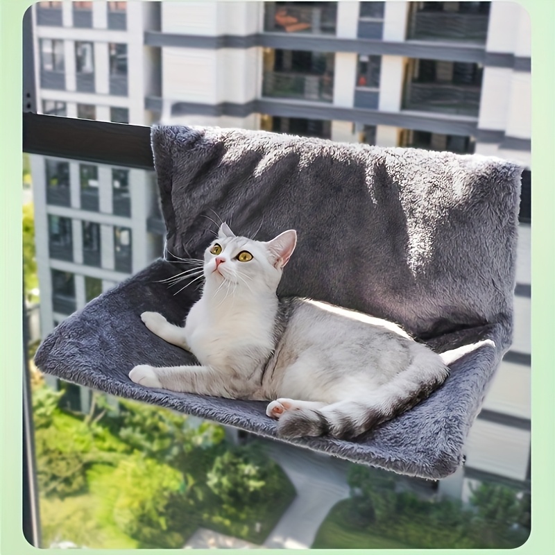 plush l shaped cat hammock pets a standing cat bed hung