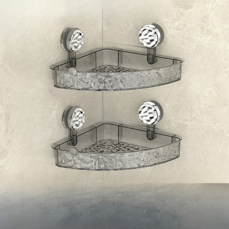 TEMU Gift, 2-pack Suction Cup Shelves - No Drill Wall Mount Storage For Bathroom | Removable Organizer Bins With ", Christmas Decorations For Home,
