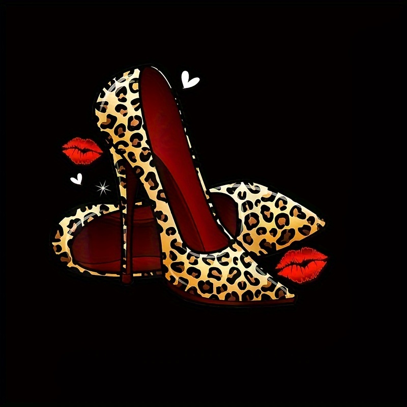 High Heel Pattern Stickers Irn On Stickers T-shirt Sweater Thode Heat Transfer Stickers