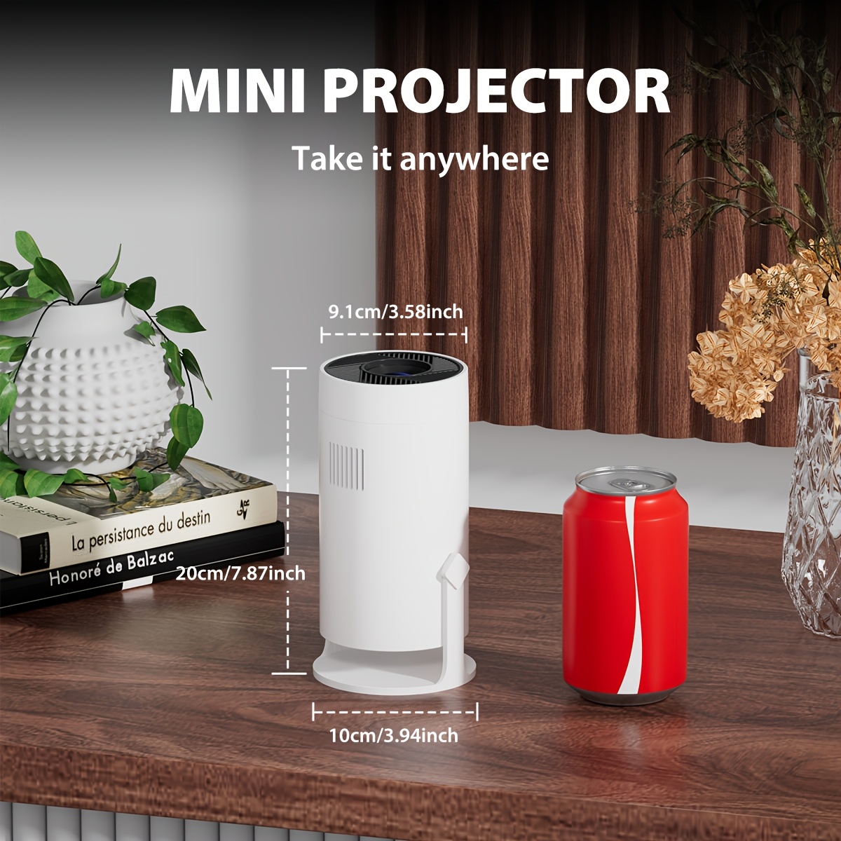 2026 Neuer Heimkino-Film Mini-Projektor | Android 11.0 System, 4K Projektor mit WIFI 6 und BT 5.2, 4K Dekodierung, Lokale 1080P, Smart Projektor mit Auto Keystone, Kompatibel mit Telefon/Laptop/TV Stick, Heimkino-Ansicht, Tischmontage, 3D-fähig