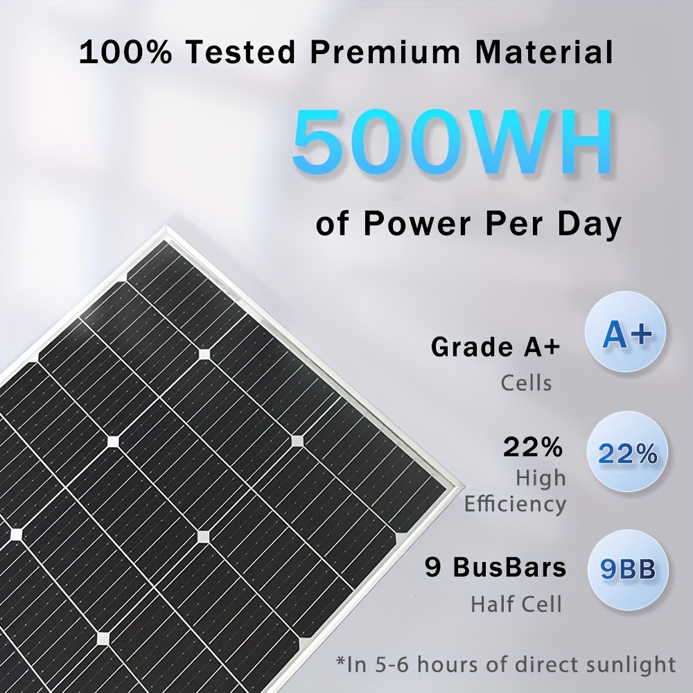 

Solar Panel 100w 18v 30mm Aluminum Frame Glass Coating 900mm Solar Cable 12bb Monocrystalline Solar Cell 18v For 12v Battery Charge