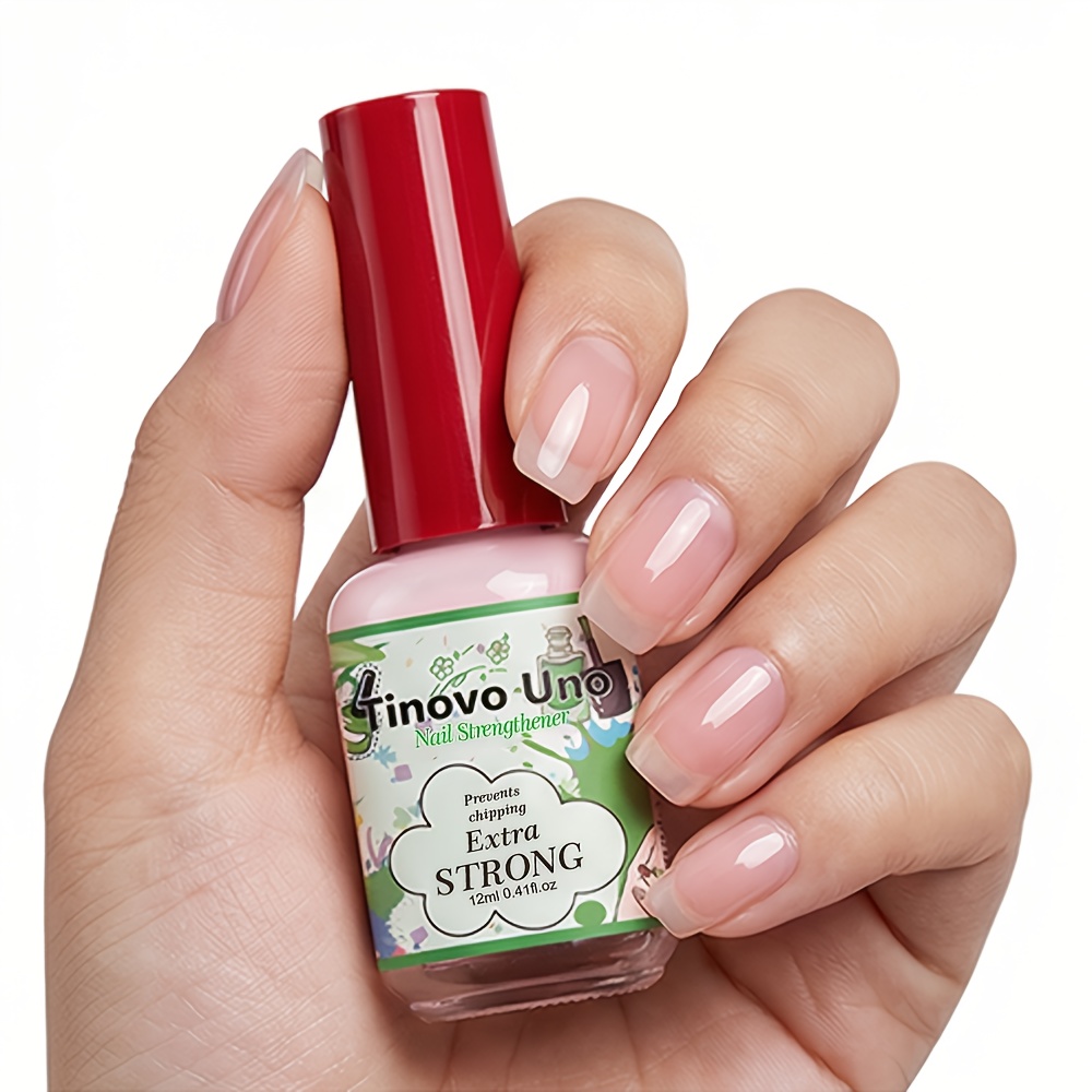 Image of Tinovo New Nail Hardener, Keratin Nail With Transparent Jelly Pink Tone, Irresistibly Glossy Nails, Nourishes And Repairs , Thin, And Damaged Nails, Travel-friendly, Perfect Valentine's Day Gift