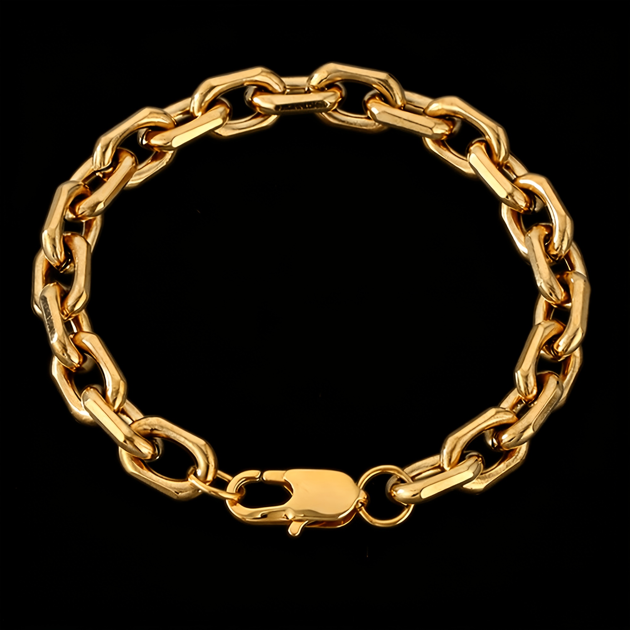 Men's Trendy Stainless Steel Cut Edge Square Bracelet