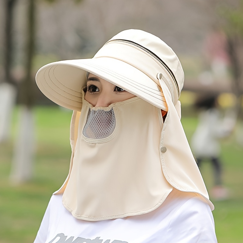 Bucket Hat With Face Neck Flap Women Summer Uv Protection Sun Hat