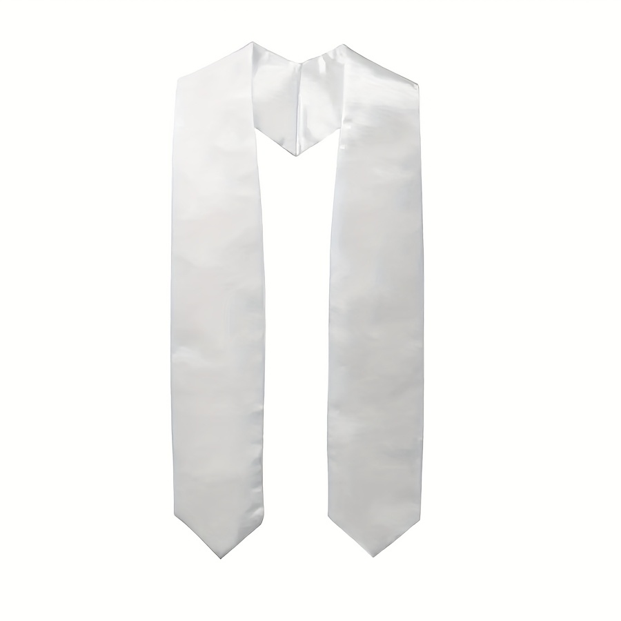 TEMU Indispensable pour les Cérémonies de Remise des Diplômes Écharpe de Remise des Diplômes Noire Élégante avec Pompons Blancs - Léger en 100%