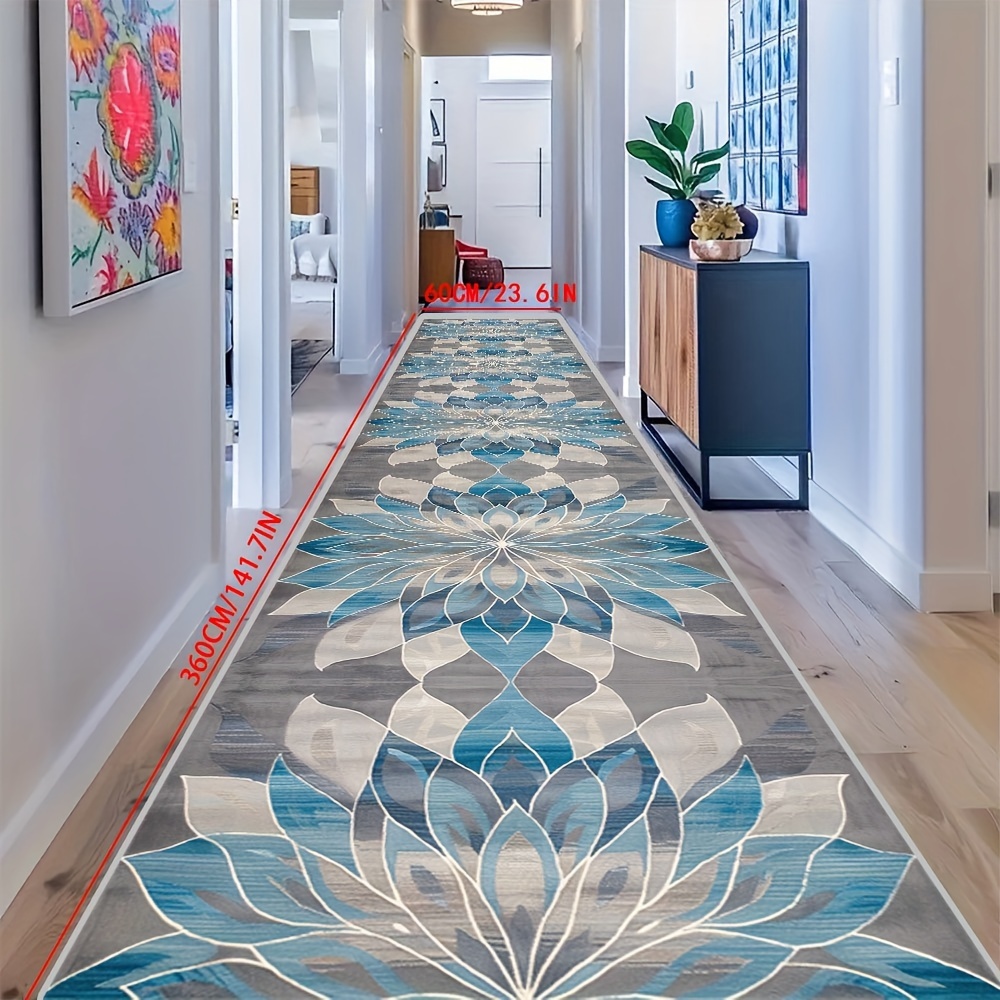 TEMU A Stylish Corridor Rug, A Long Carpet For Modern European Staircases, Decorative Mats For Indoor Entrances, And A Machine Washable Mat For