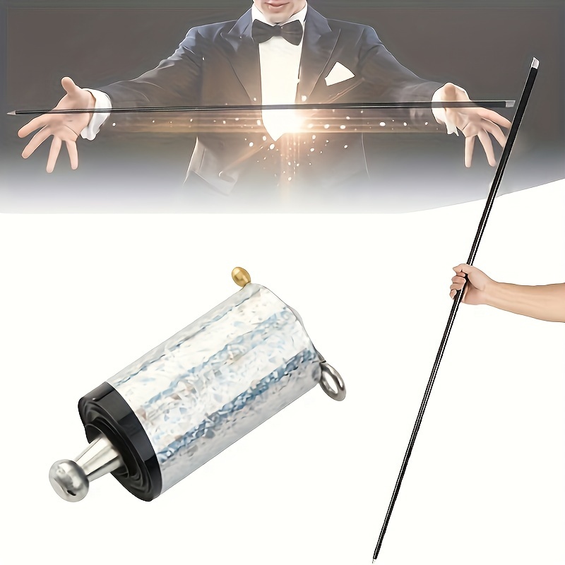 

1pc Portable Magic Telescopic Cane - Folding Steel Wand For Stage & Street Performances, Pocket-sized Prop For Parties & Gifts