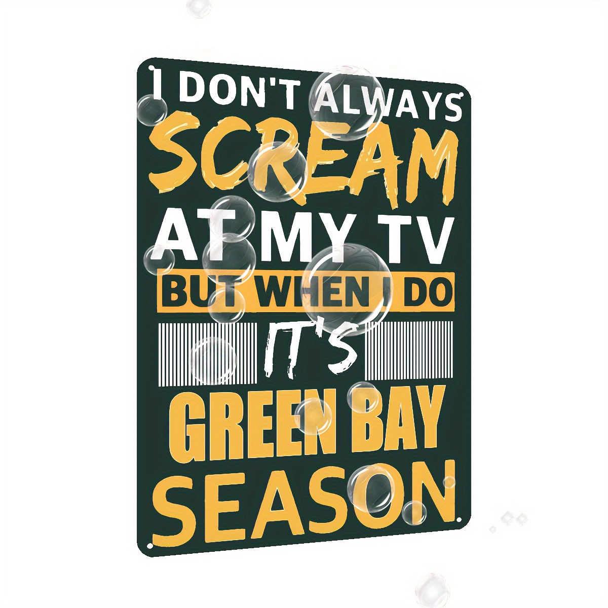 

Football Season Fan Iron Sign, 1pc Weather-resistant Metal Wall Decor, Pre-drilled 8x12 Inch For Home, Bar, Office,