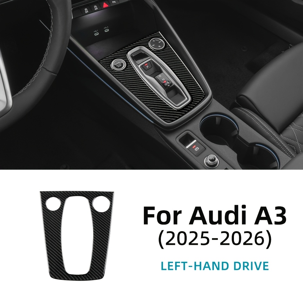 Carbon Fiber Automatic Gear Shift Panel For A3 2025-2026 | Left Drive, Material, Interior Decor Additions By