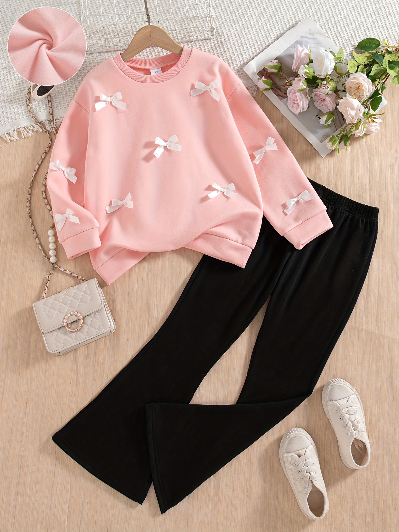 A Stylish Two Piece Outfit Girls Featuring A Solid Color
